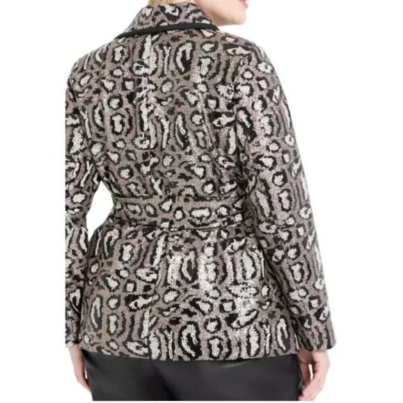 Eloquii | Sequin Leopard Jacket - Picture 15 of 15